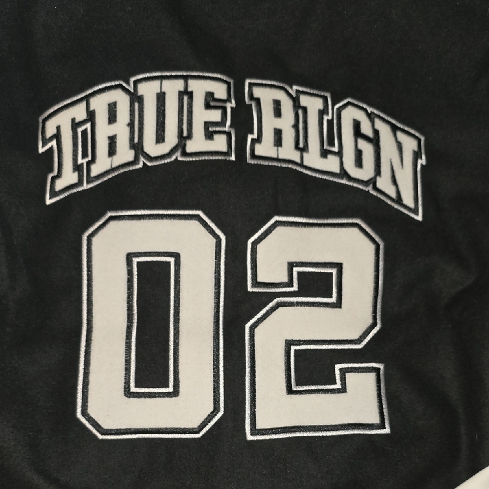 True Religion Black and White Varsity Jacket - Picture 5 of 8